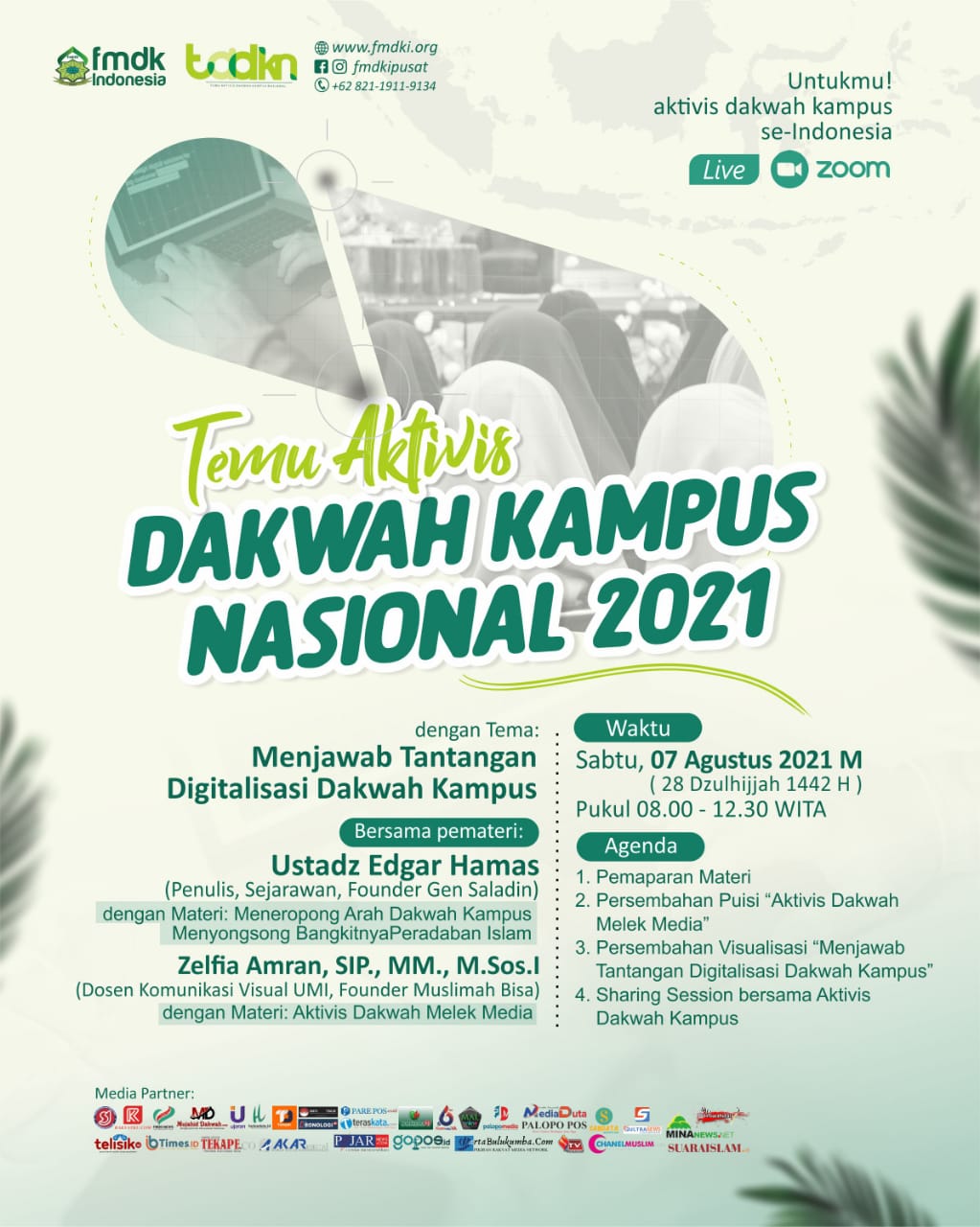 Bahas Tantangan Dakwah di Era Digital, FMDKI Akan Gelar Temu Aktivis Dakwah Kampus Nasional 2021